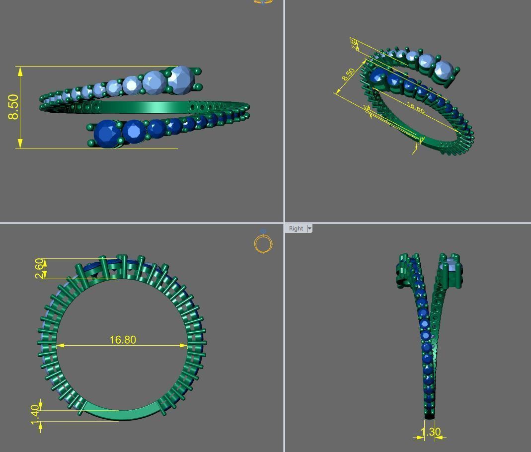 engagement rings 3D print model_3