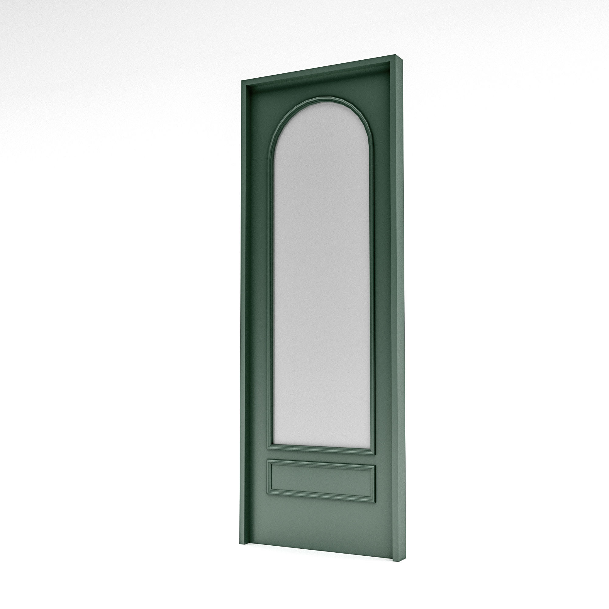retro decorative door Low-poly 3D model_2