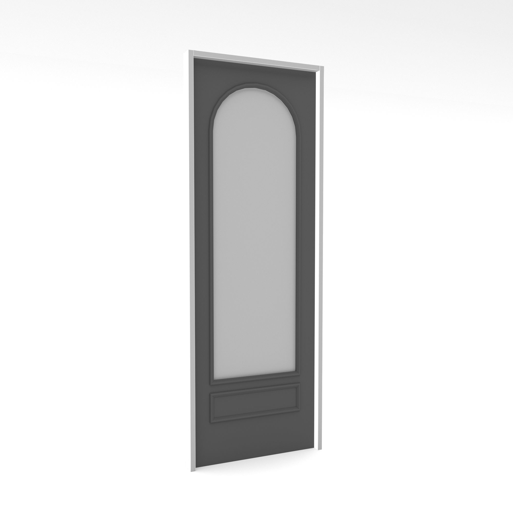 retro decorative door Low-poly 3D model_4