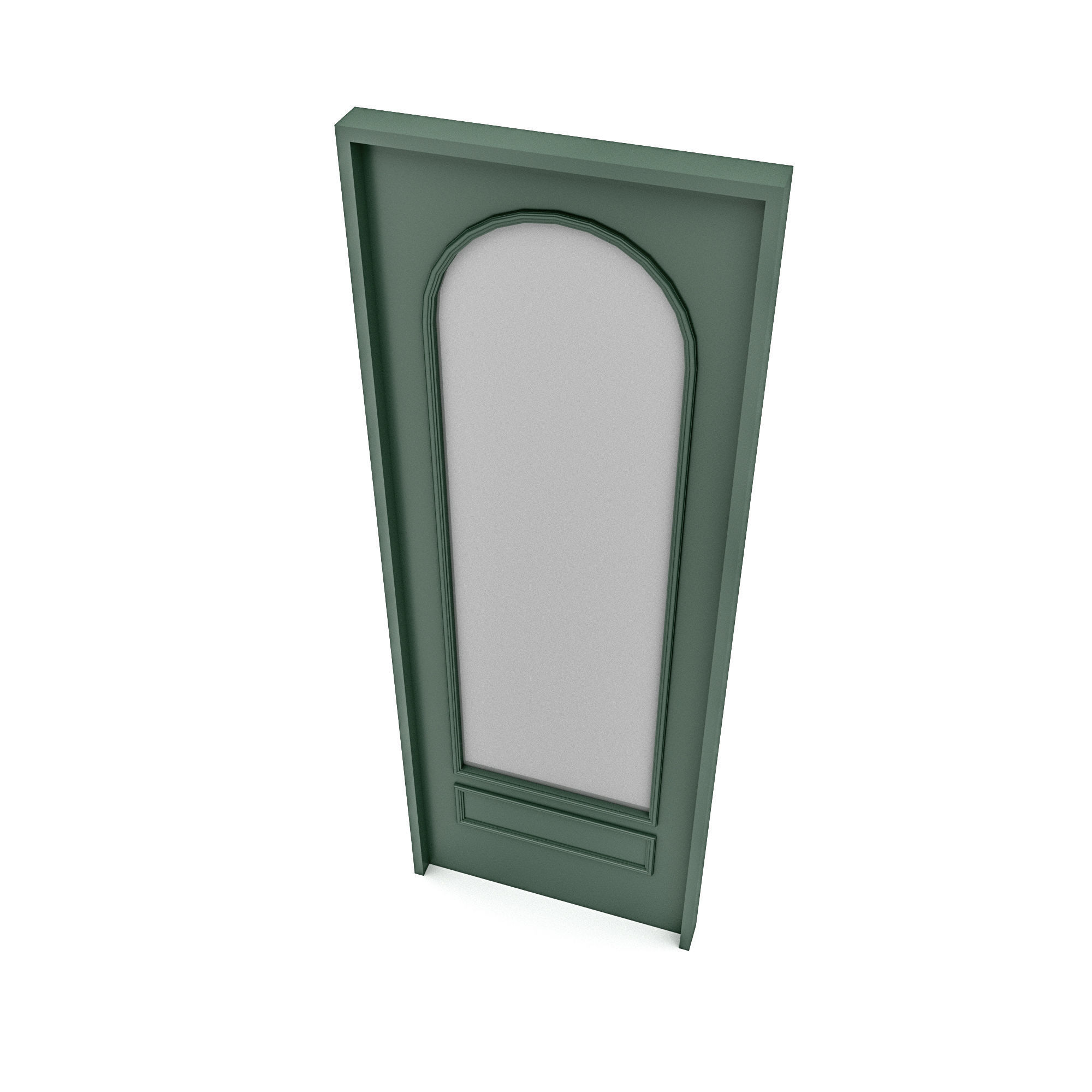 retro decorative door Low-poly 3D model_1