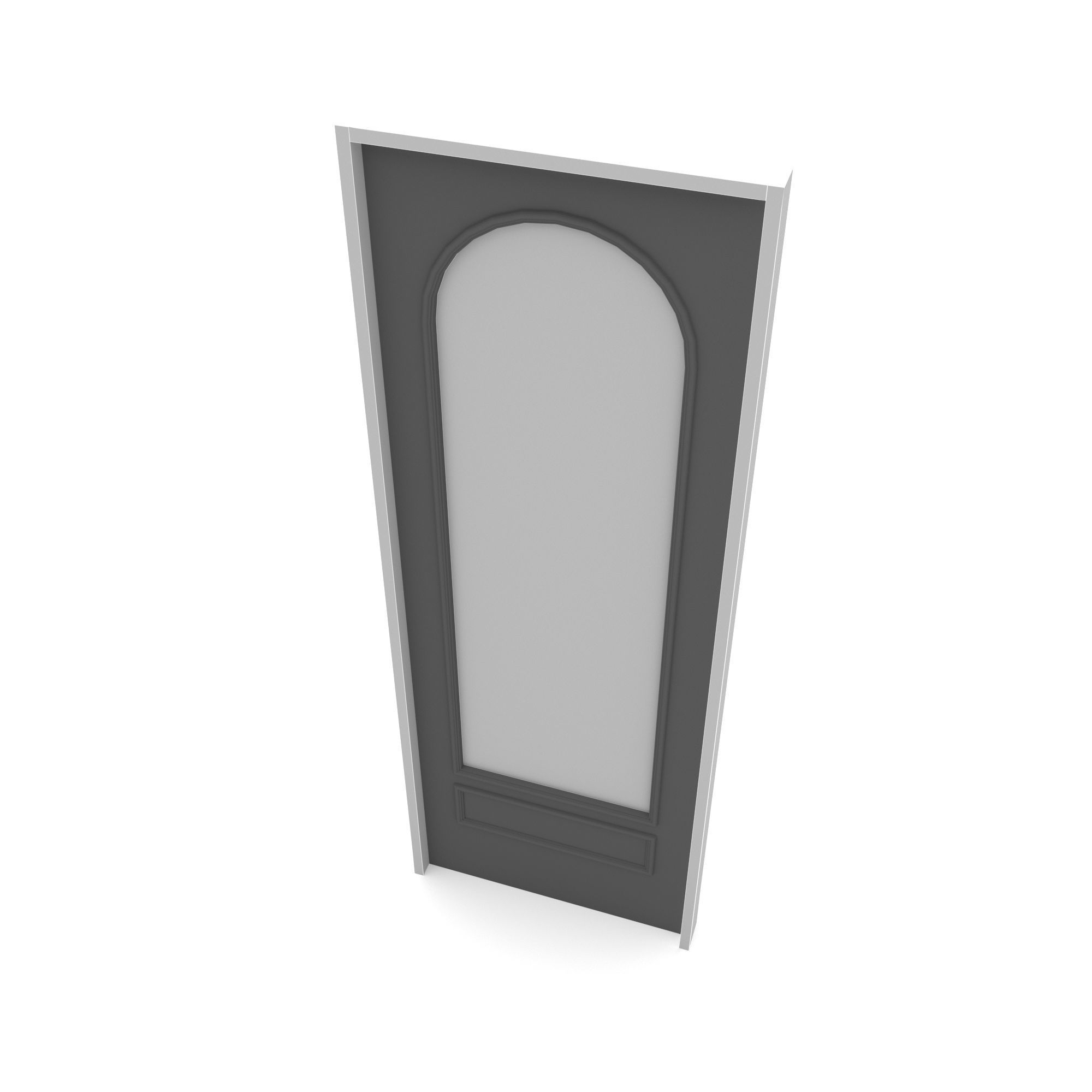 retro decorative door Low-poly 3D model_6