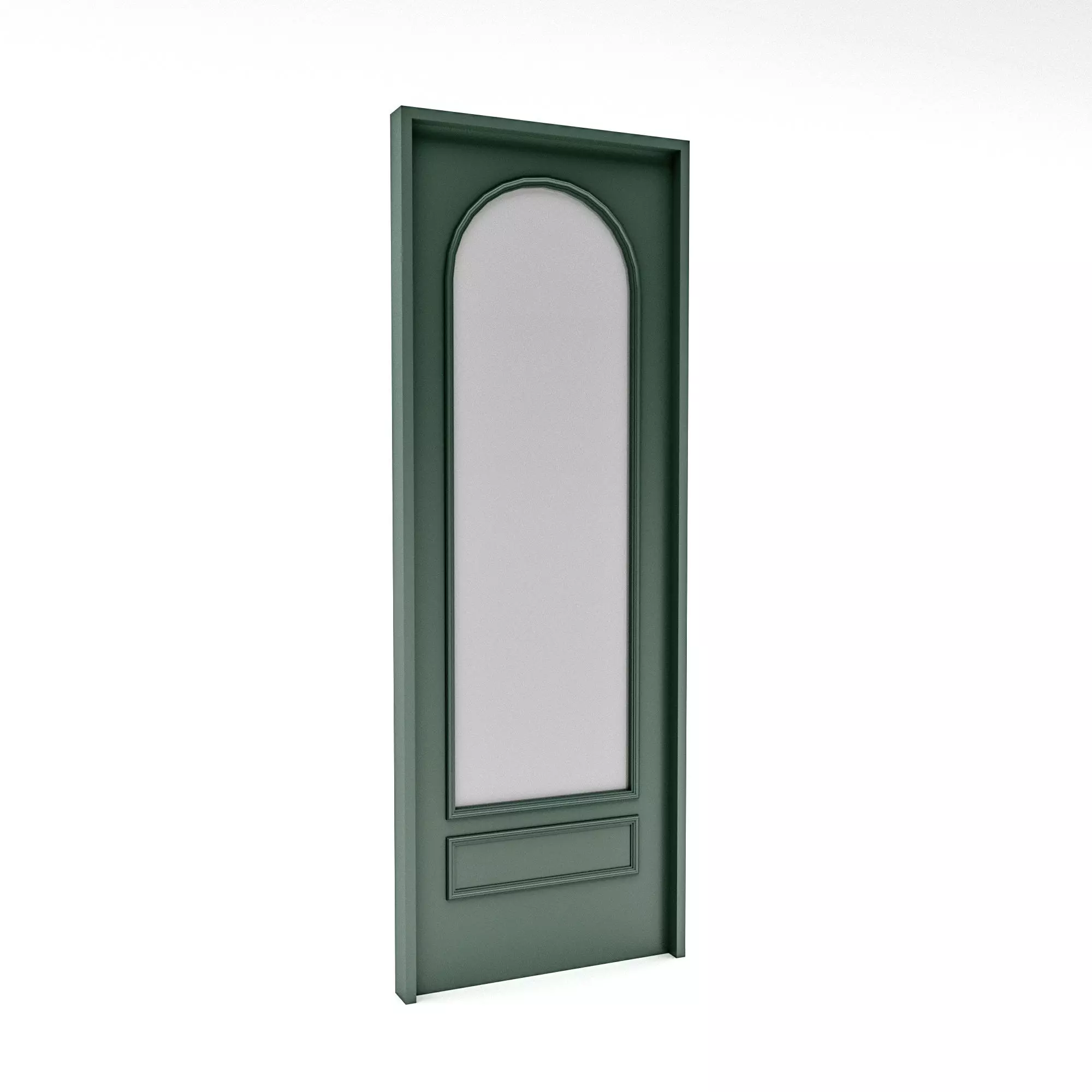 retro decorative door Low-poly 3D model_0