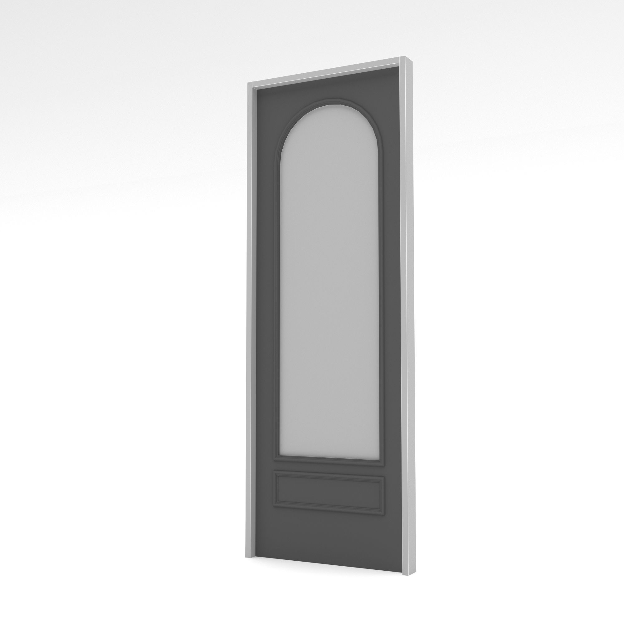 retro decorative door Low-poly 3D model_5