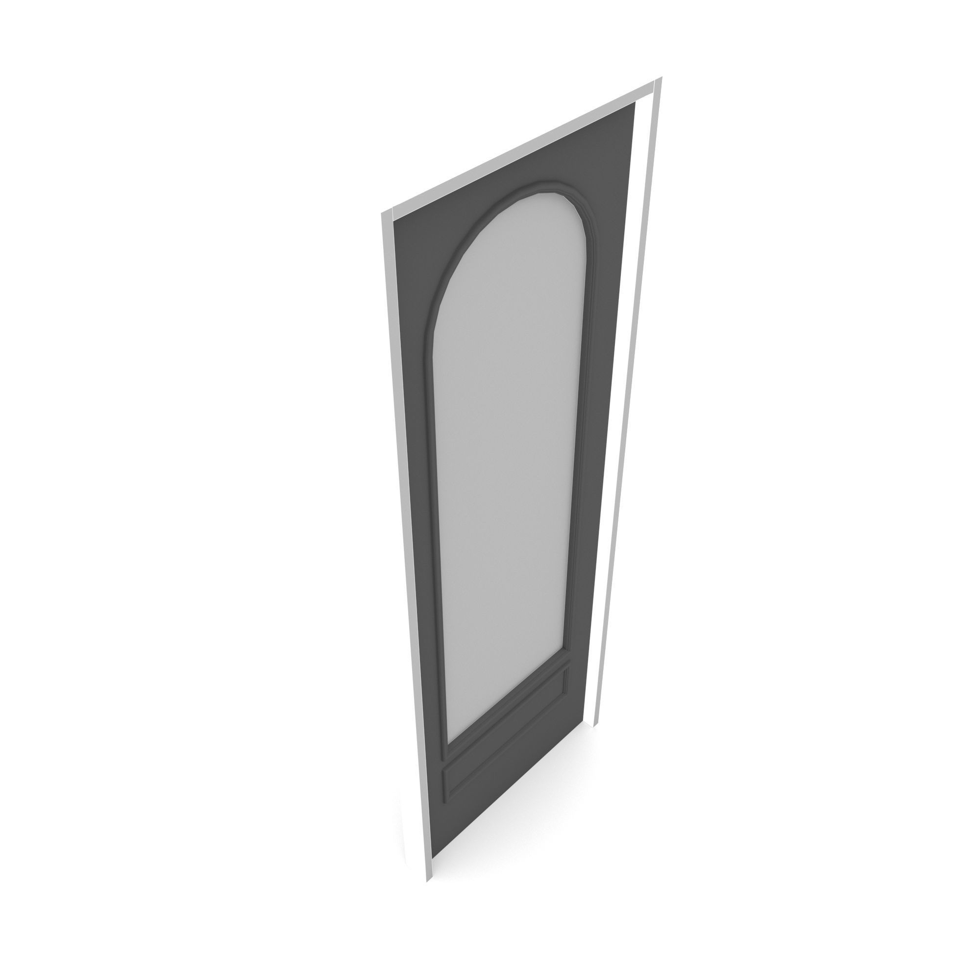 retro decorative door Low-poly 3D model_7