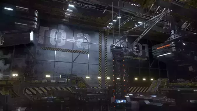 technology factory 3D model
