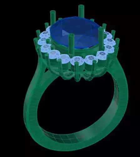 Wedding Engagement Women Ring  3D print model