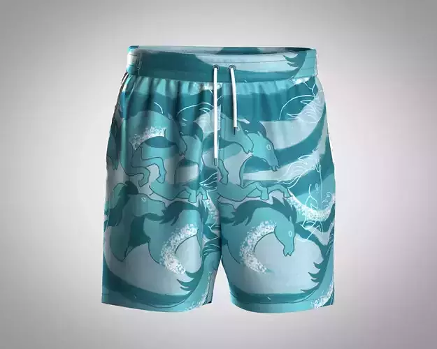 Mens Shorts Pant-Ride The Wave
