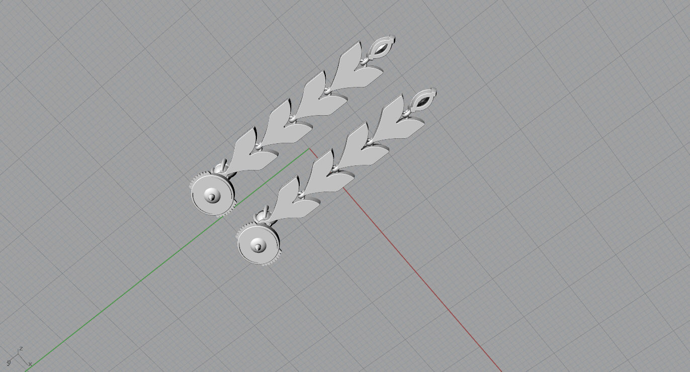 Earrings 3D print model_11