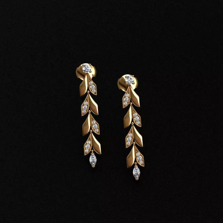 Earrings 3D print model_0