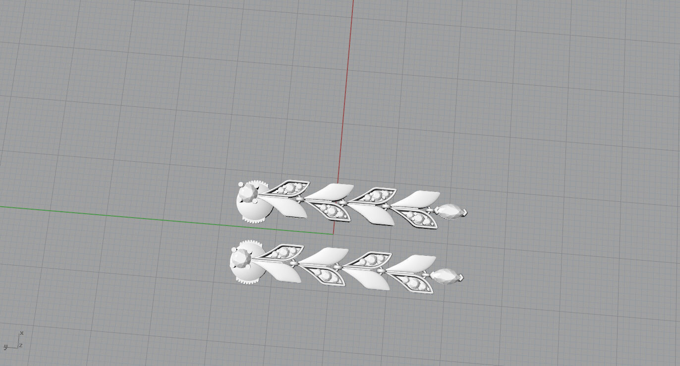 Earrings 3D print model_10