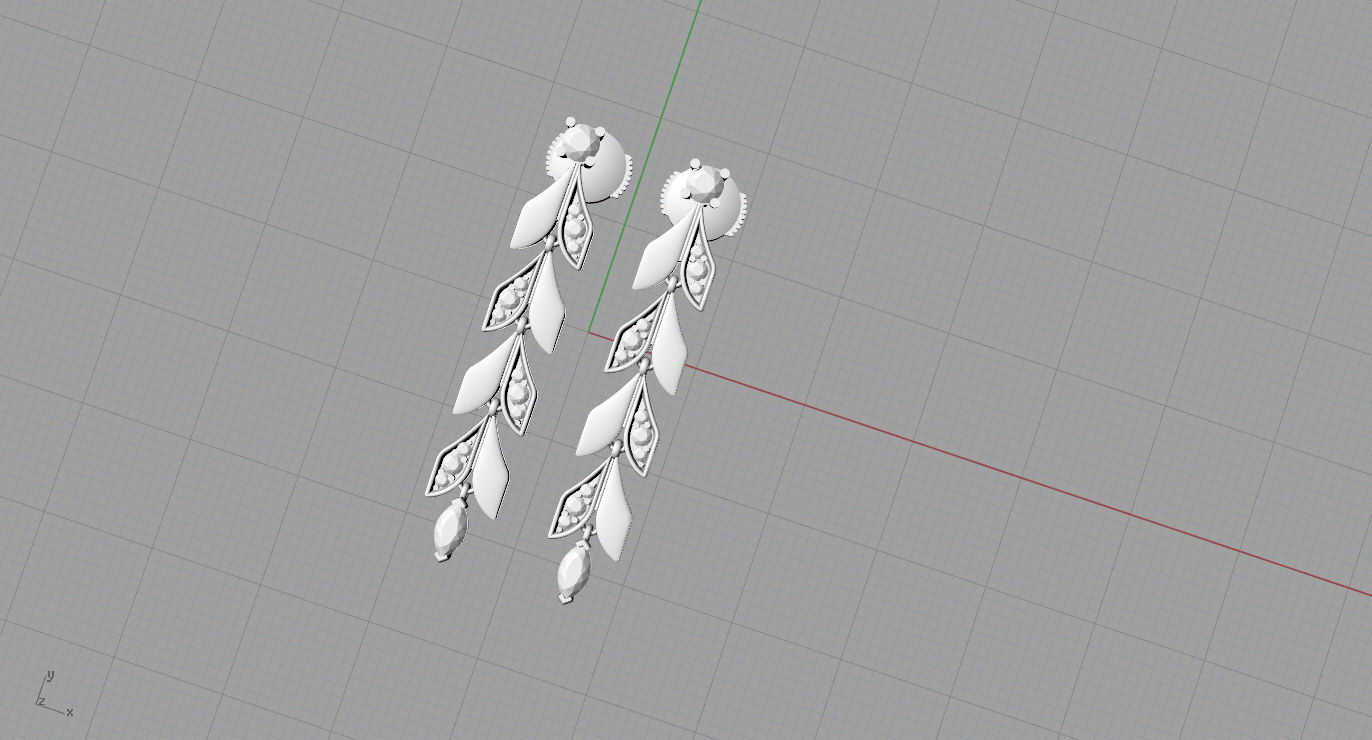 Earrings 3D print model_14