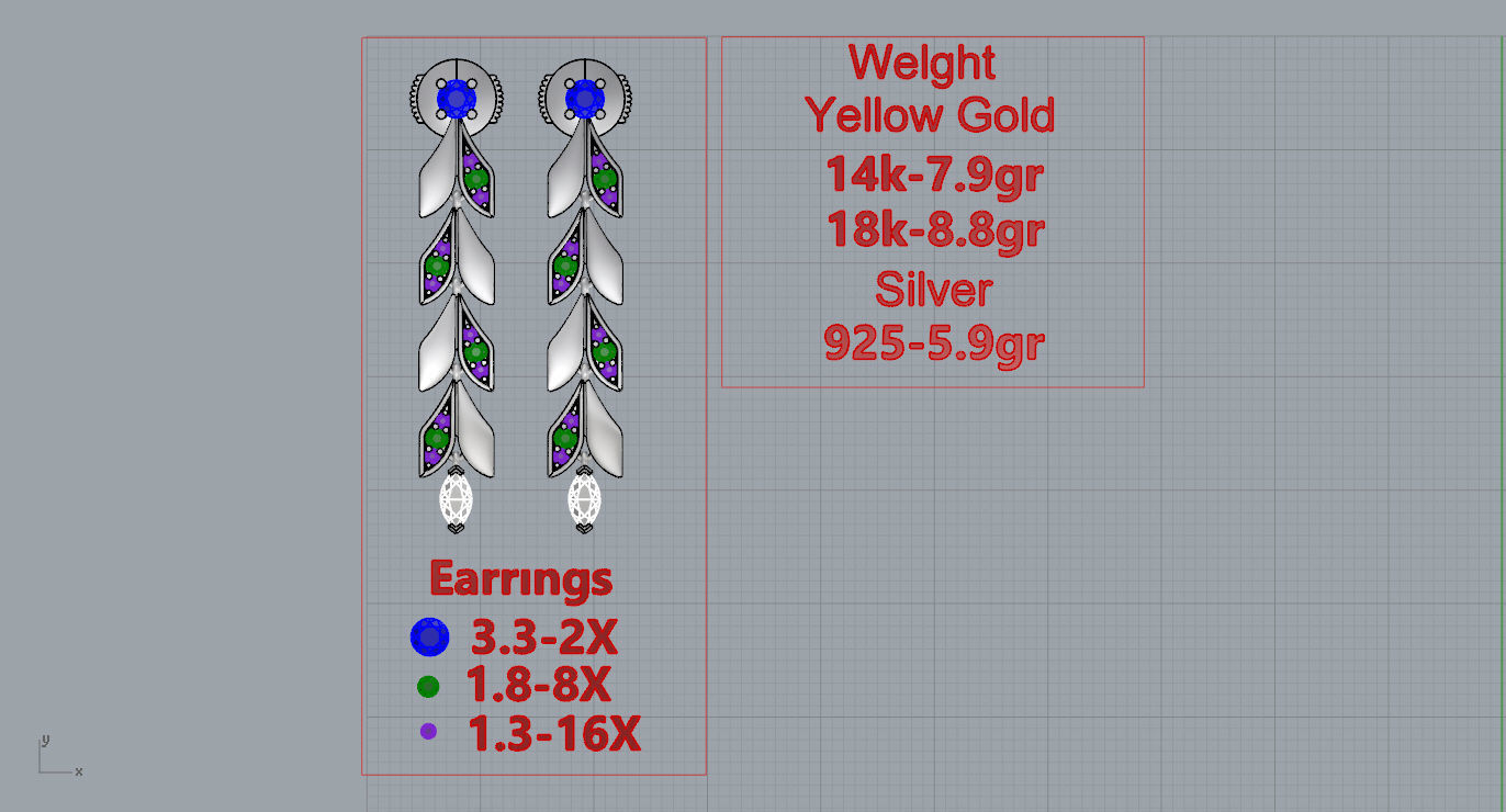 Earrings 3D print model_4