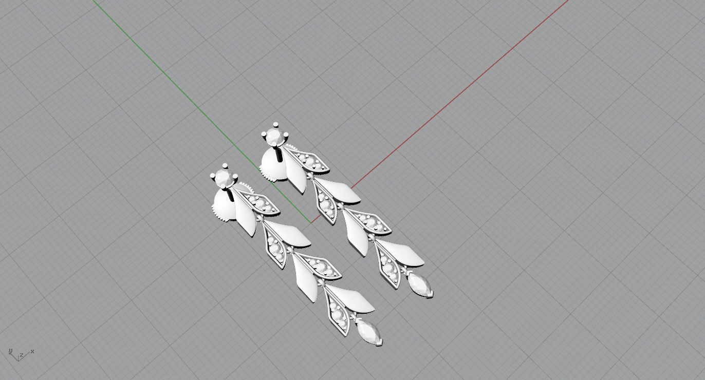 Earrings 3D print model_12