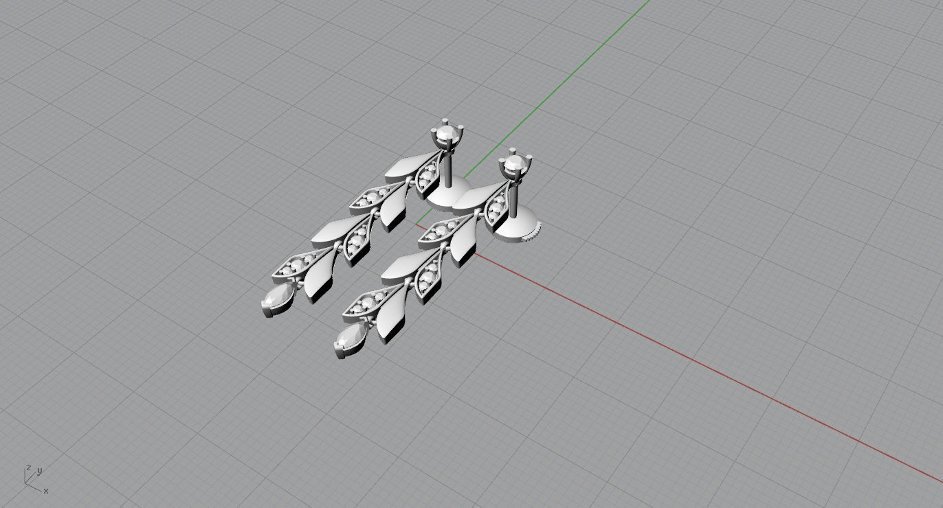 Earrings 3D print model_7