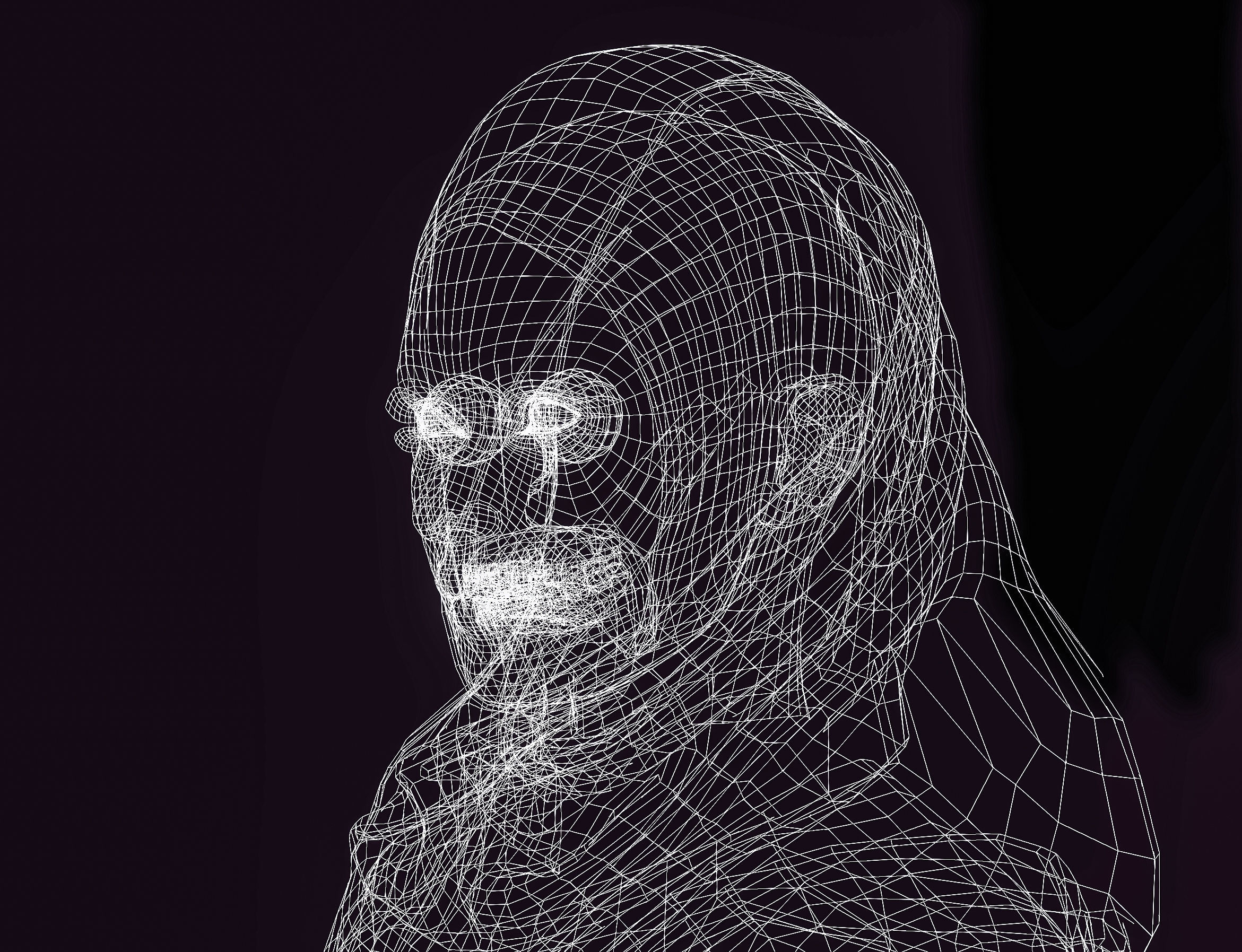 High Quality Realistic Arab Woman Low-poly 3D model_21