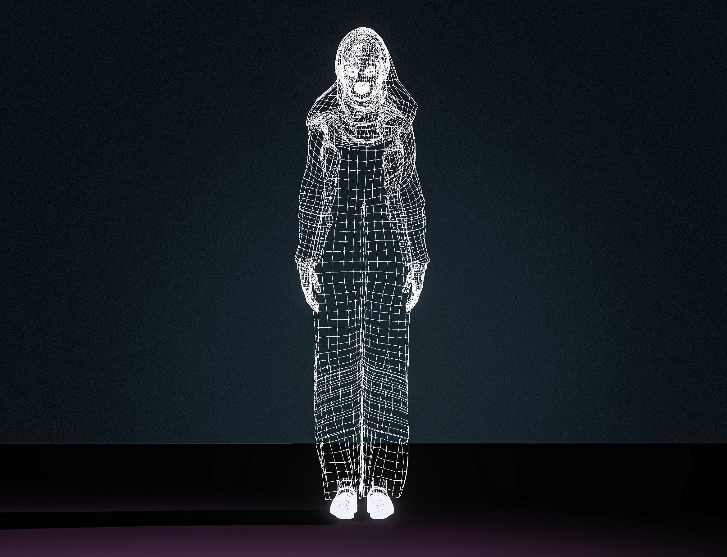 High Quality Realistic Arab Woman Low-poly 3D model_20