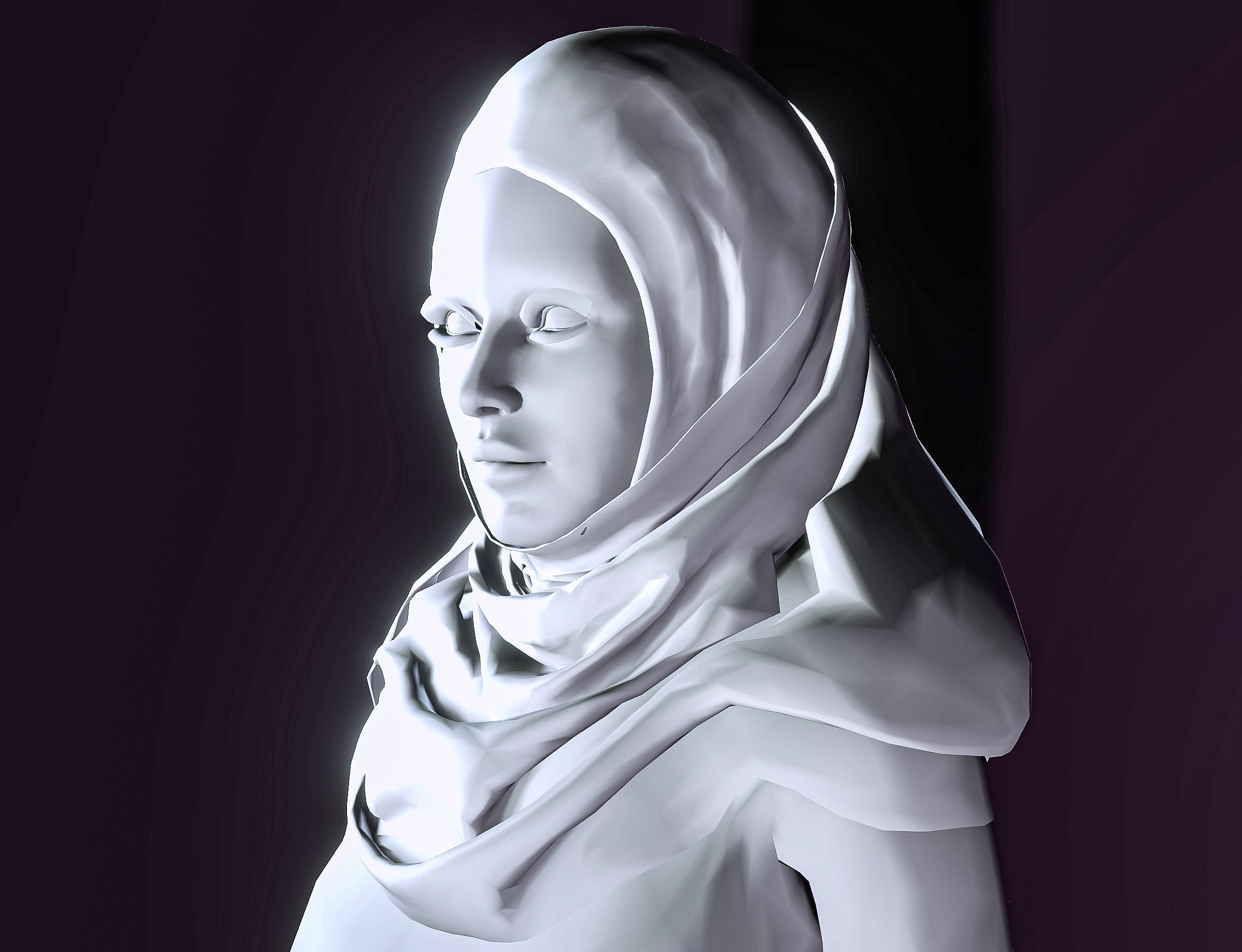 High Quality Realistic Arab Woman Low-poly 3D model_25