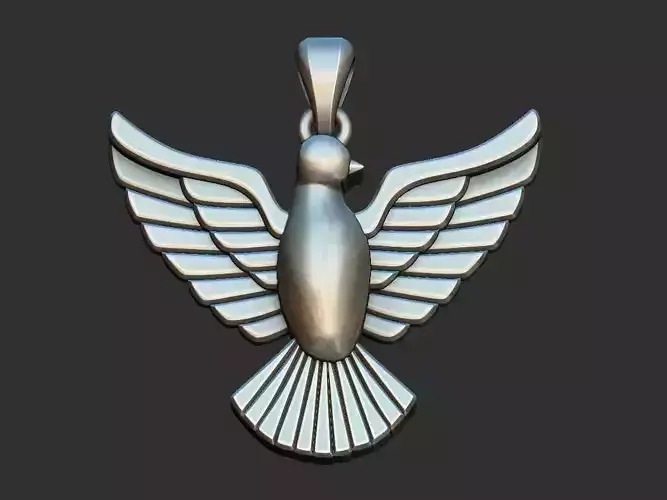 Holy Spirit Dove Pendant - Espirito Santo - Relief 3D print model