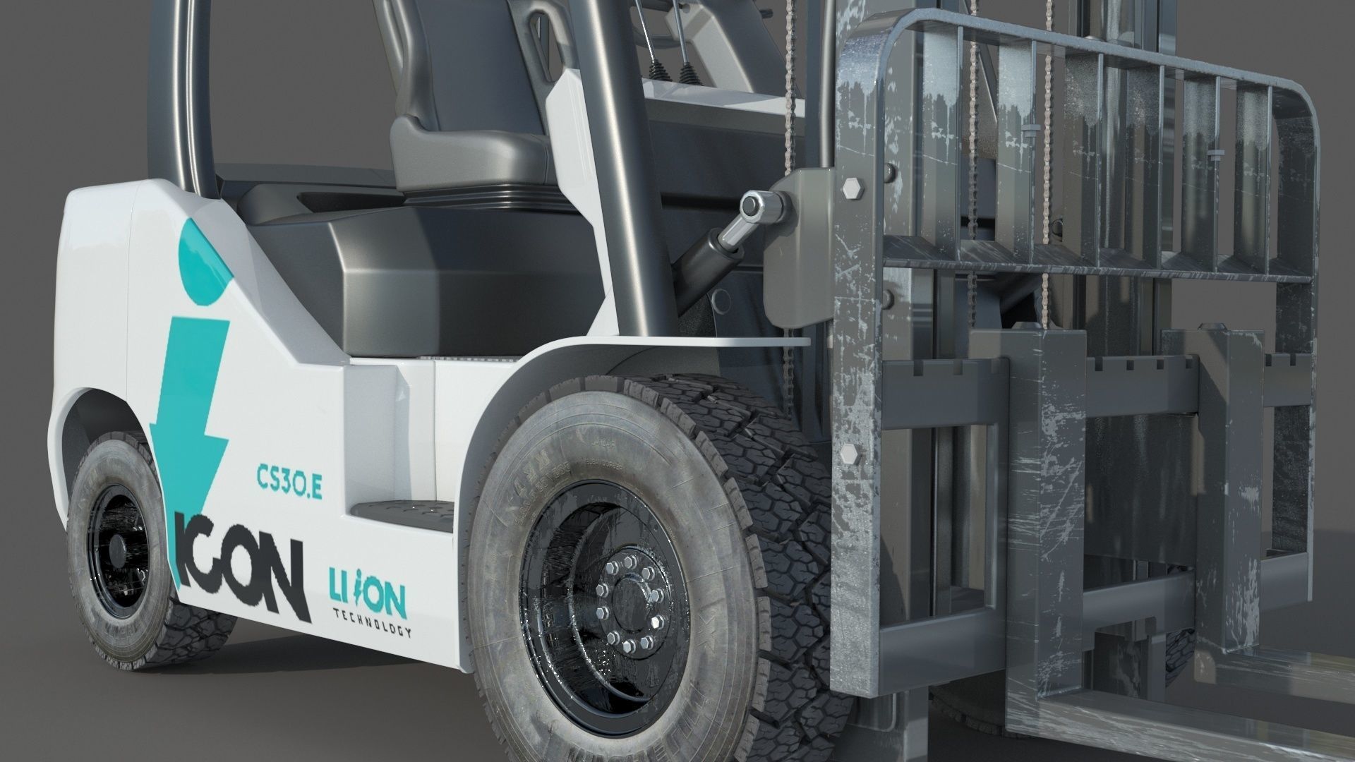 Icon LI-ION CS30E Forklift 3D model_9