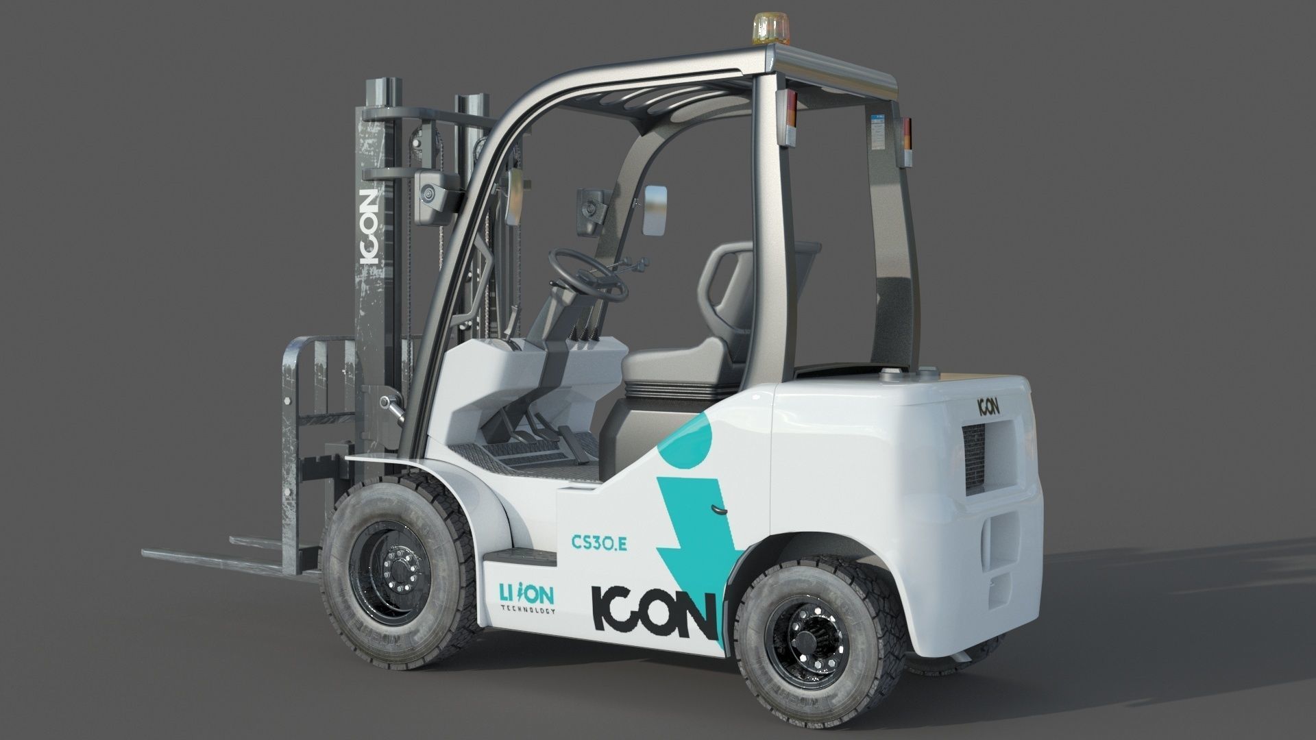 Icon LI-ION CS30E Forklift 3D model_5