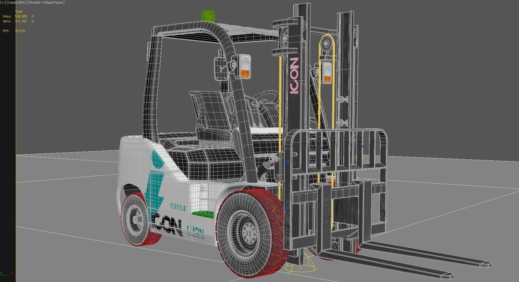 Icon LI-ION CS30E Forklift 3D model_11