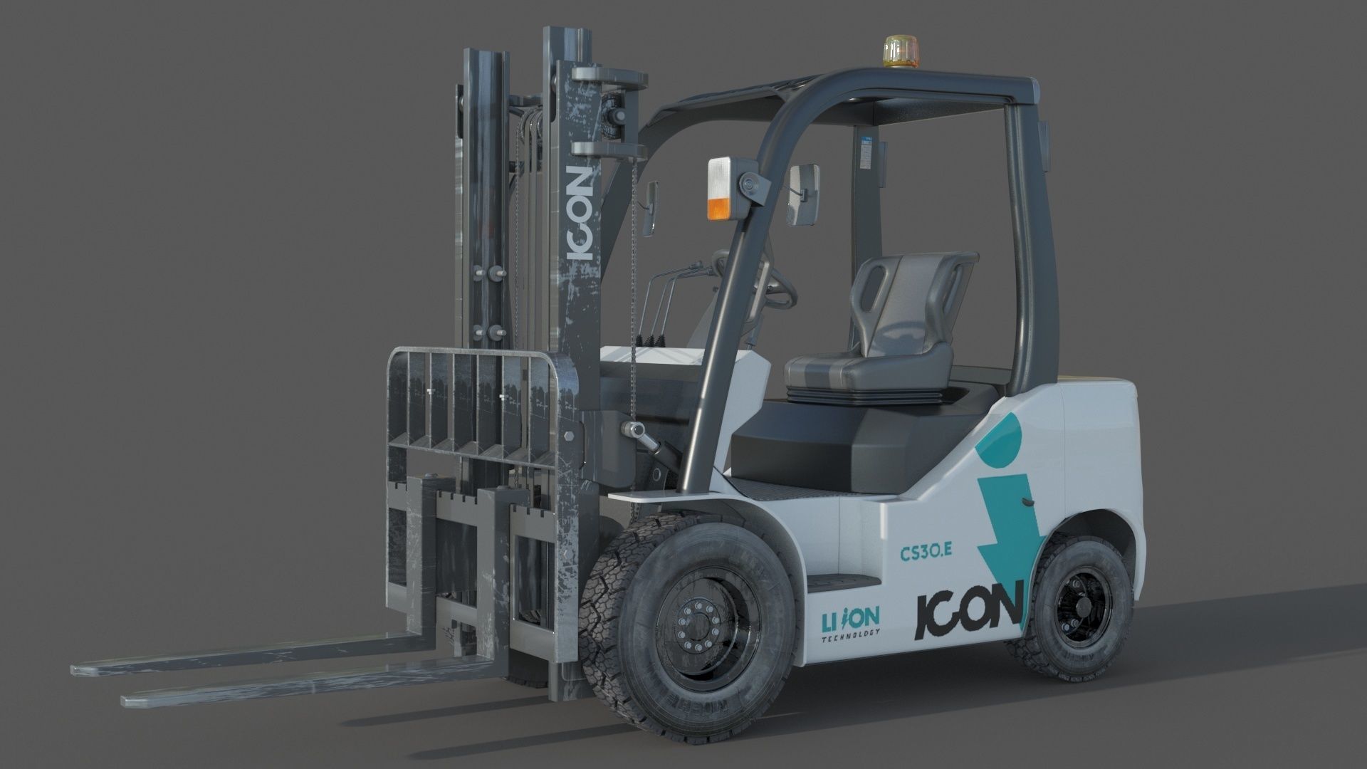 Icon LI-ION CS30E Forklift 3D model_4