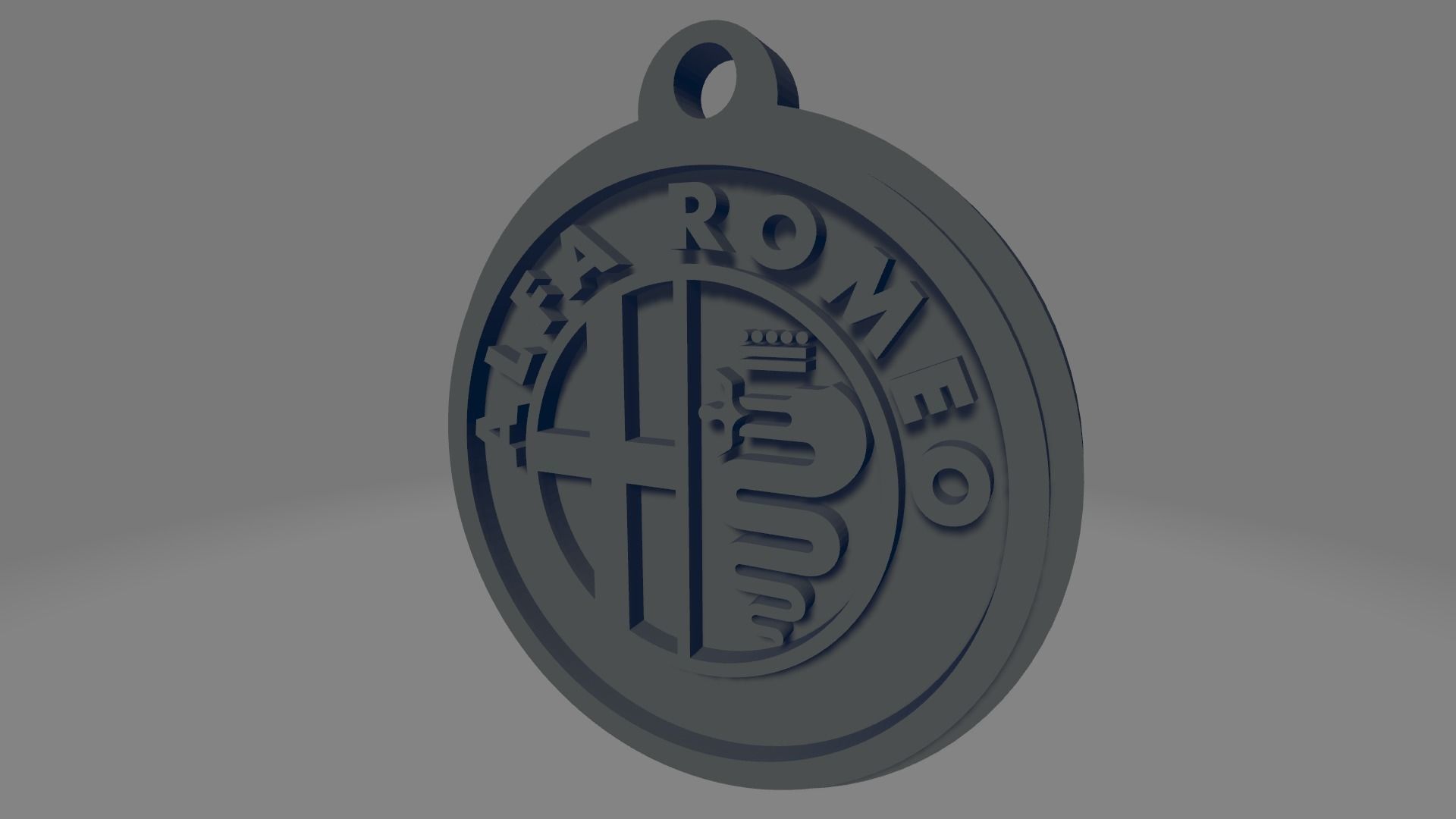 Alfa Romeo Keychain 3D print model_2