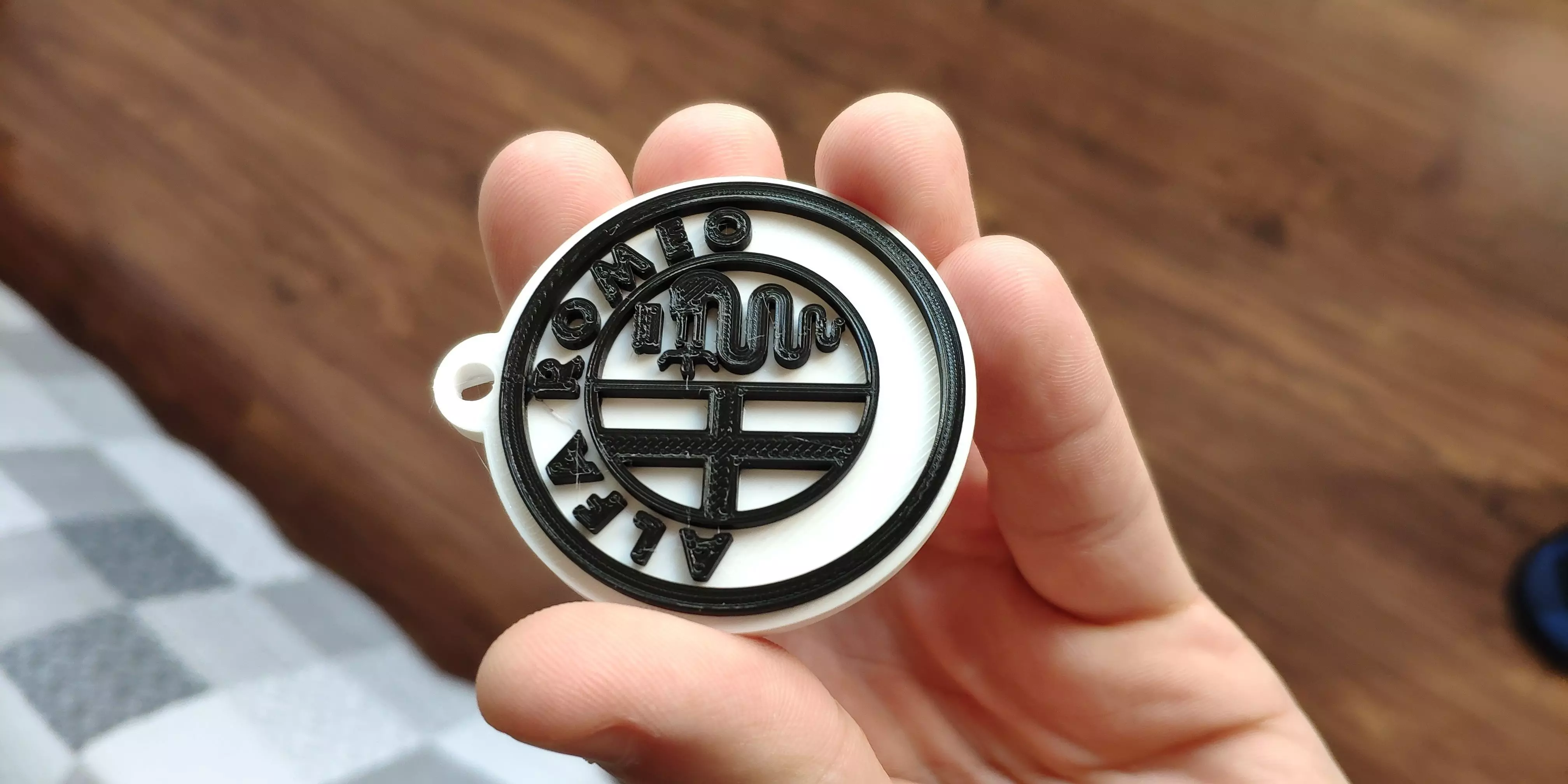 Alfa Romeo Keychain 3D print model_0