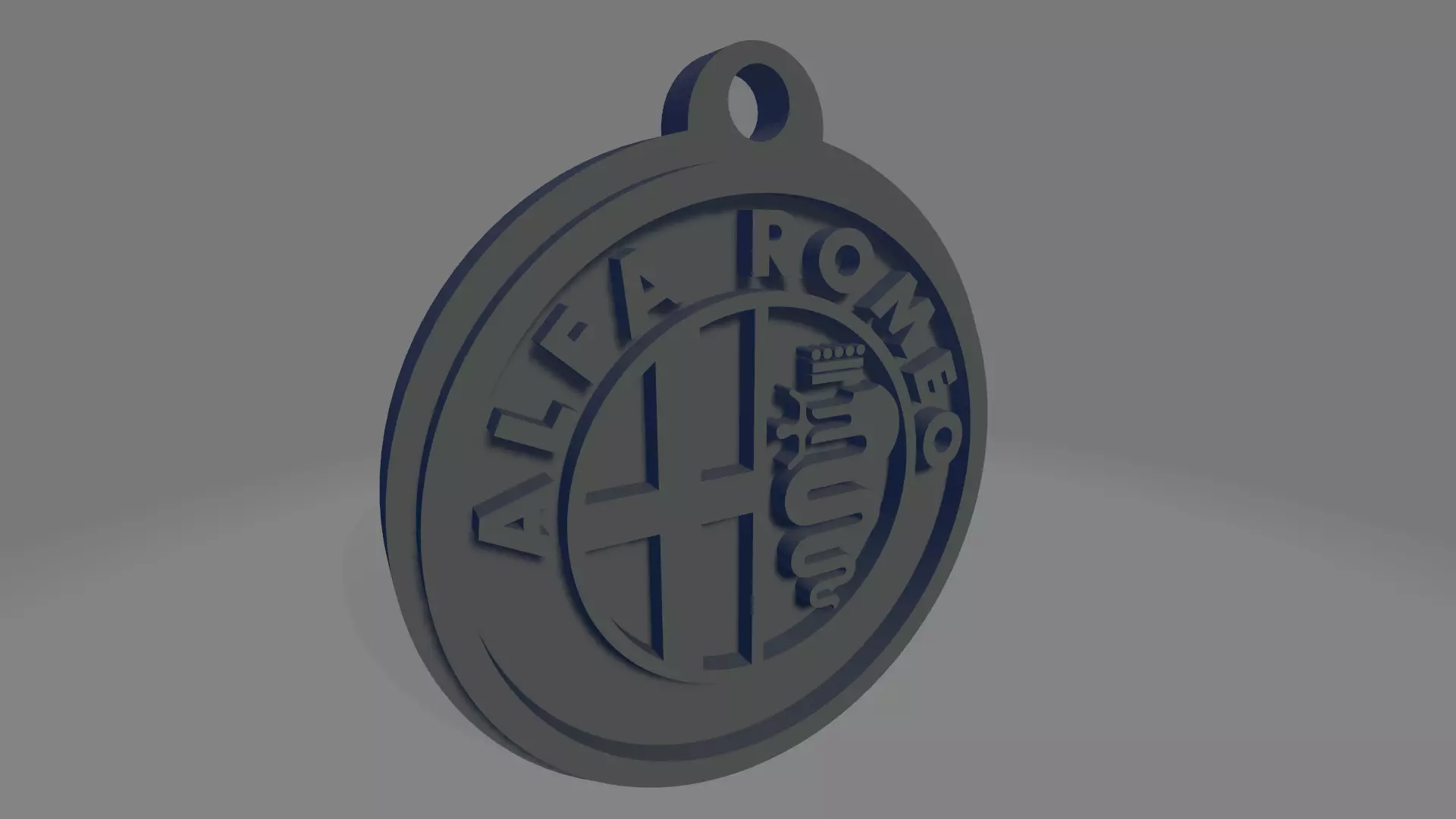 Alfa Romeo Keychain 3D print model_1