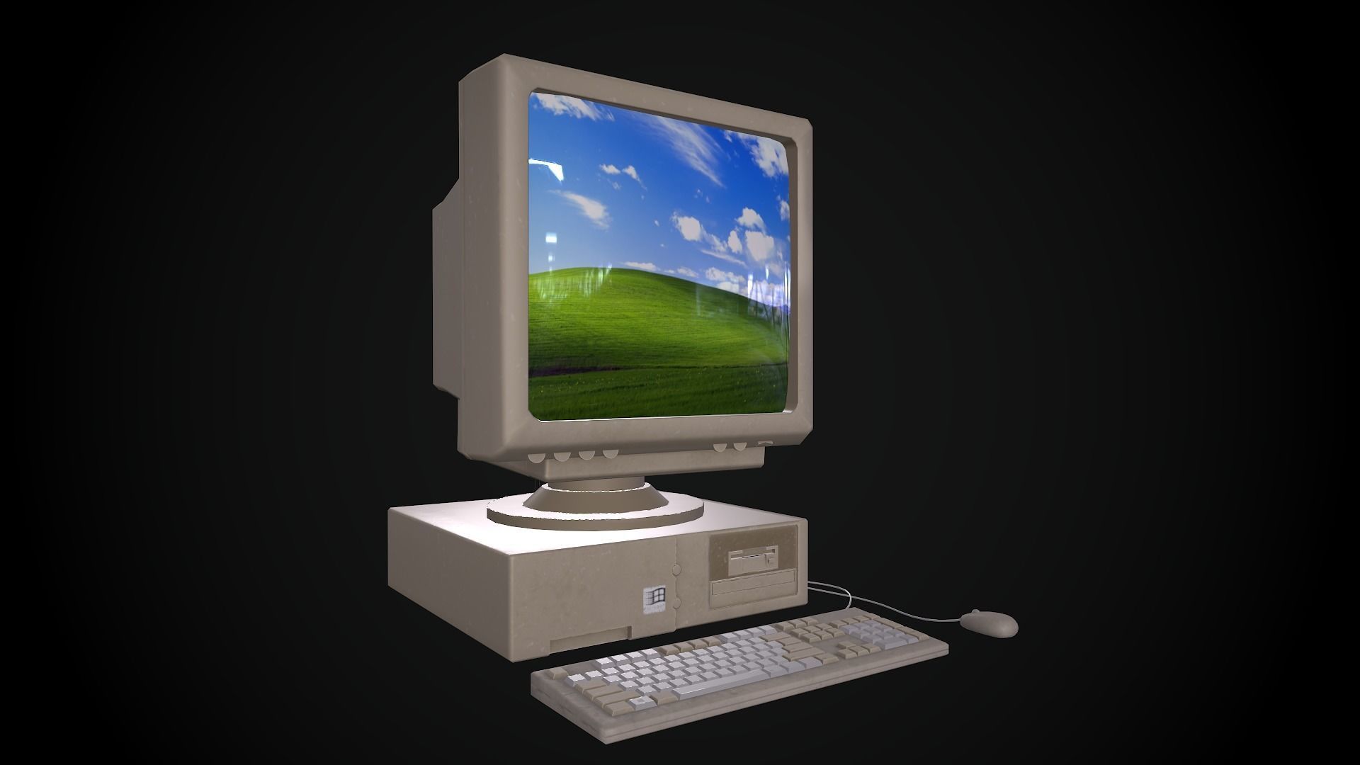 90s Pc Desktop style 02 Low-poly 3D model 3D model_2