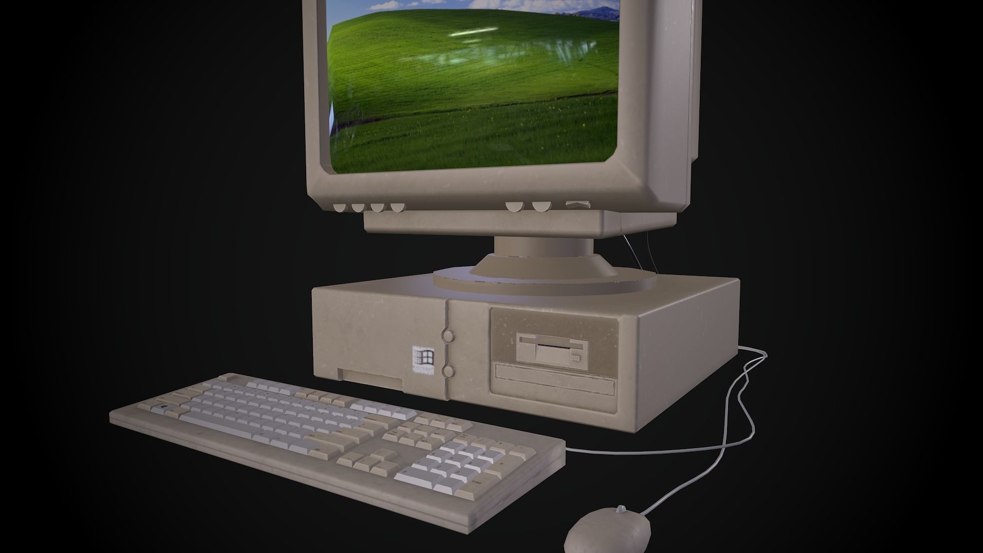 90s Pc Desktop style 02 Low-poly 3D model 3D model_3