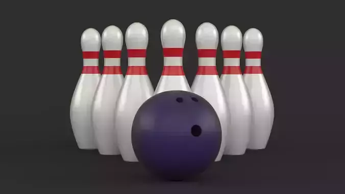 Bowling Ball and Pins