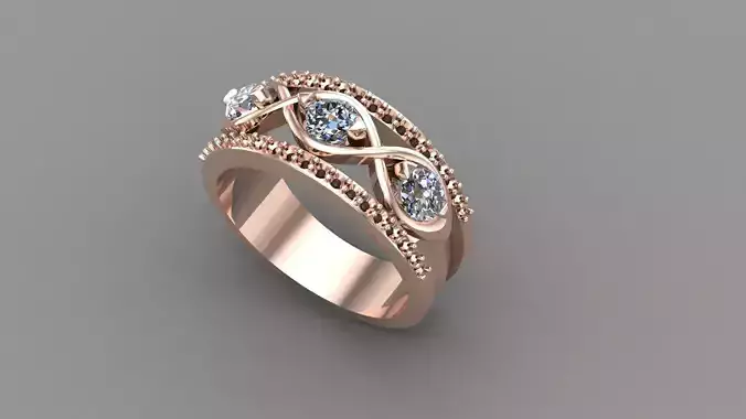 Wedding Engagement Women Ring 3D print model