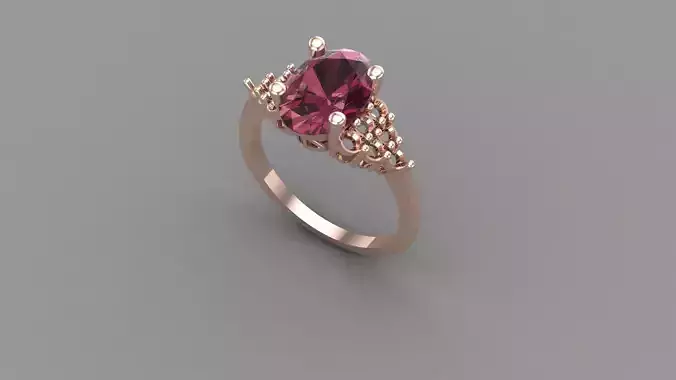 Wedding Engagement Women Ring 3D print model 3D print model