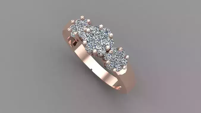 Wedding Engagement Women Ring 3D print model 3D print model