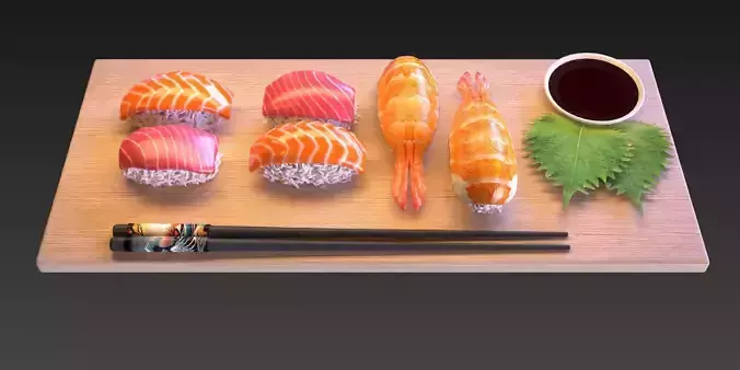 Nigiri sushi set Japan