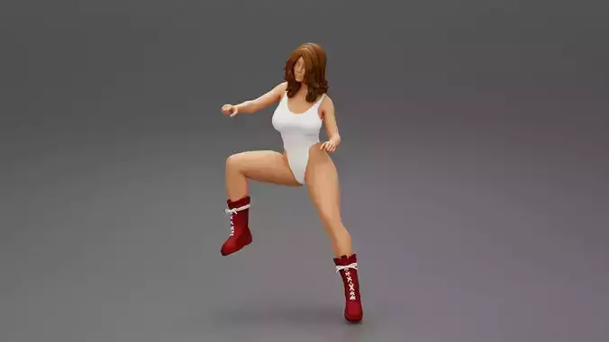 sexy woman in one piece sitting and driving a motorbike