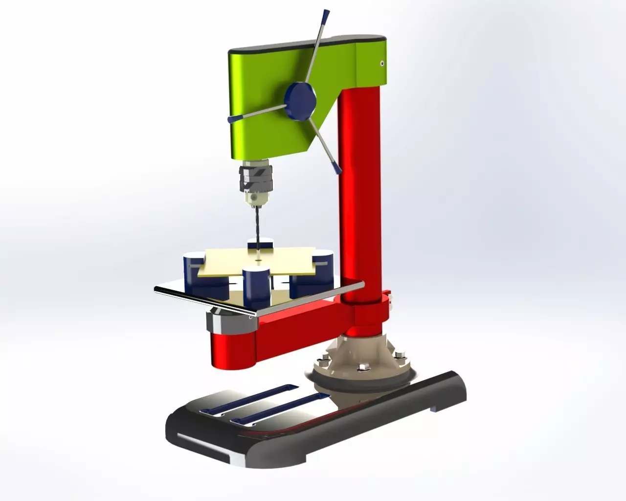 Solidworks Column Drill Design 3D model_0
