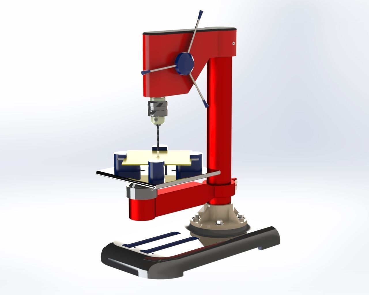 Solidworks Column Drill Design 3D model_1