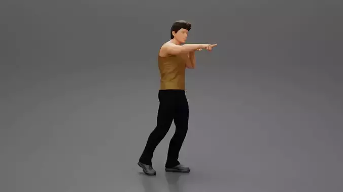Travel man pointing the right way 3D print model