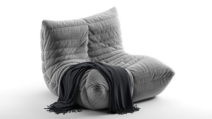 Lounge Chair Togo by Michel Ducaroy 3D model 4