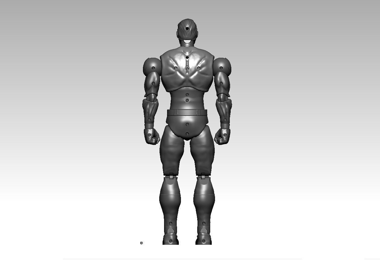 Superman Articulated Action figure 3D print model_2