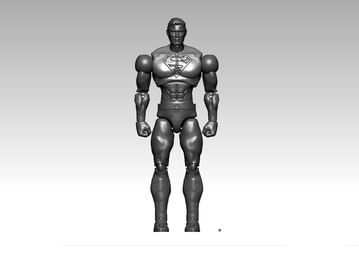 Superman Articulated Action figure 3D print model_1