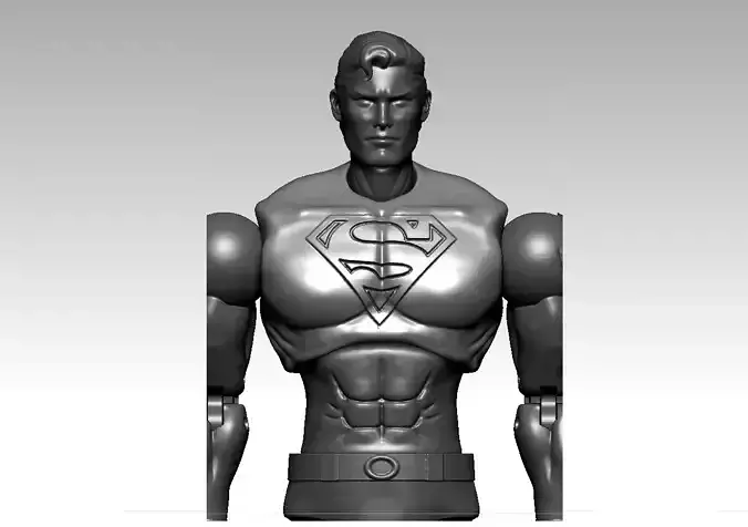 Superman Articulated Action figure 3D print model