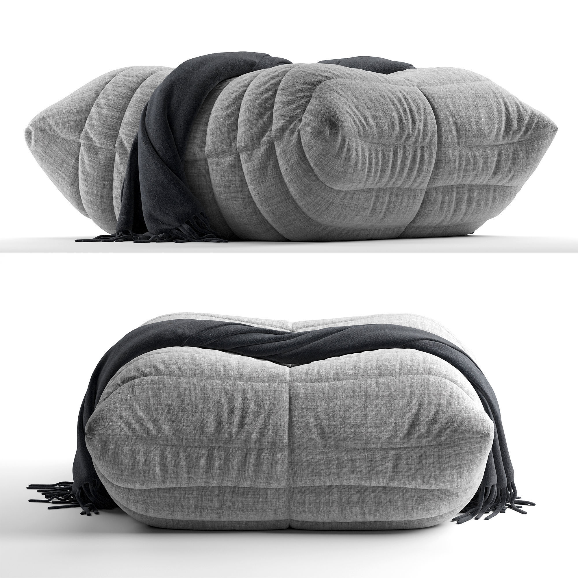 Togo Ottoman 3D model_3