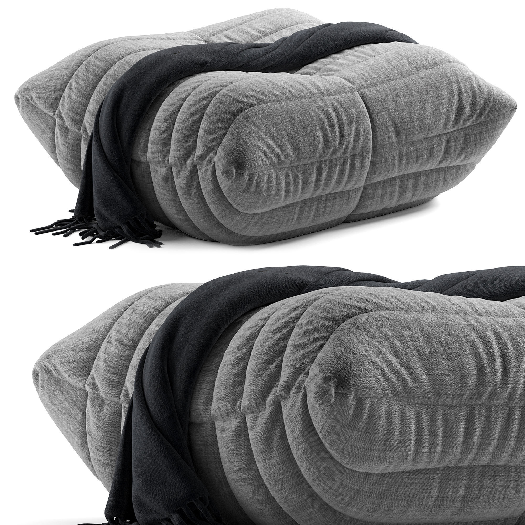 Togo Ottoman 3D model_1