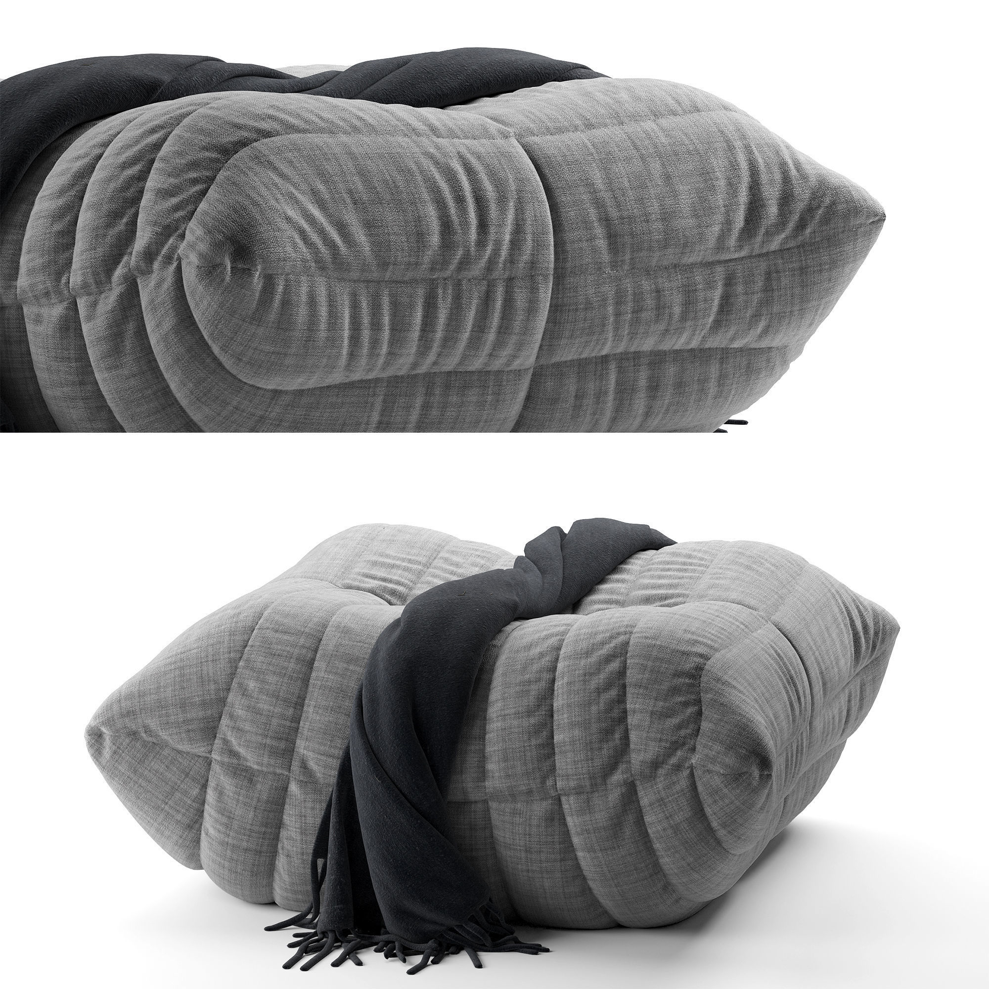 Togo Ottoman 3D model_4