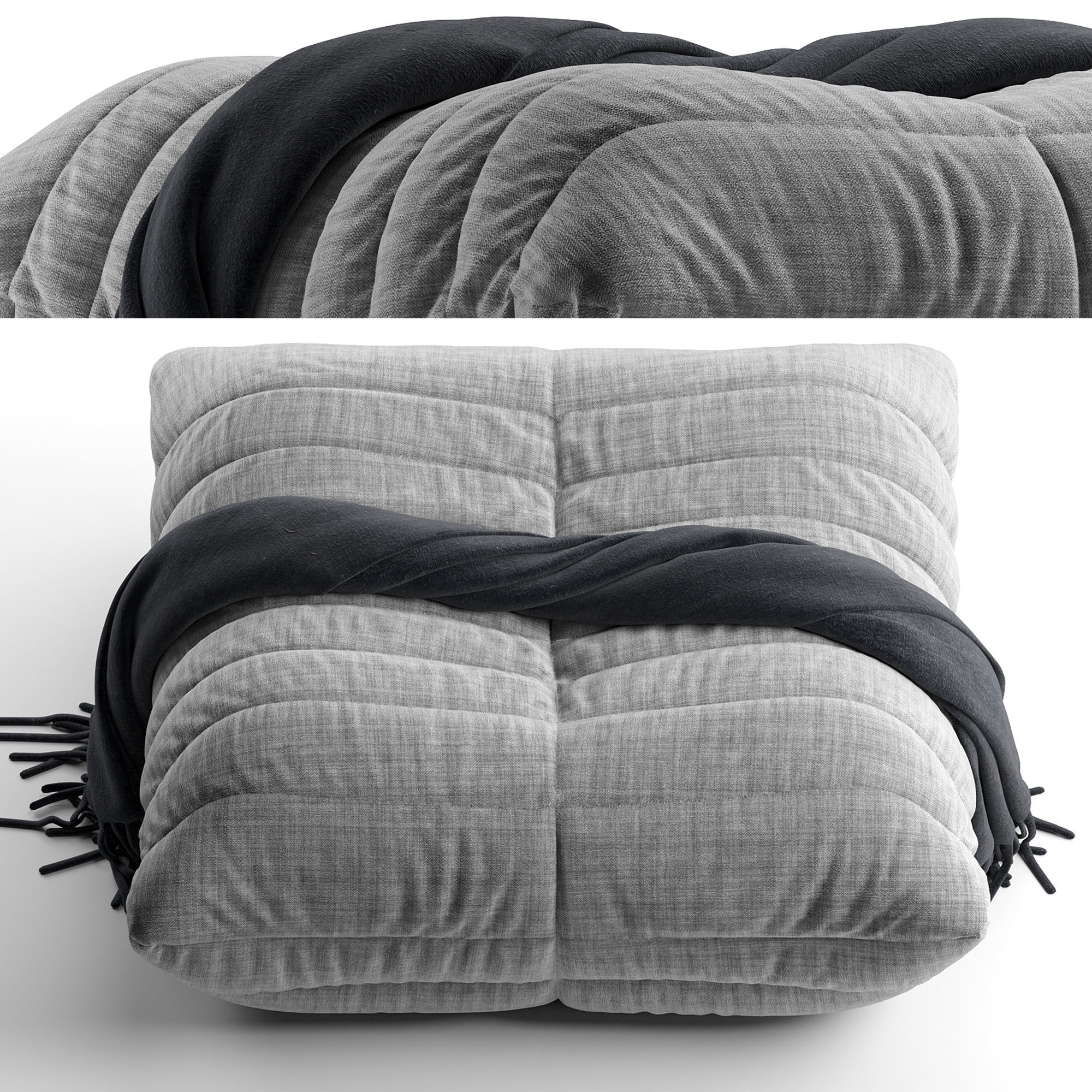 Togo Ottoman 3D model_5