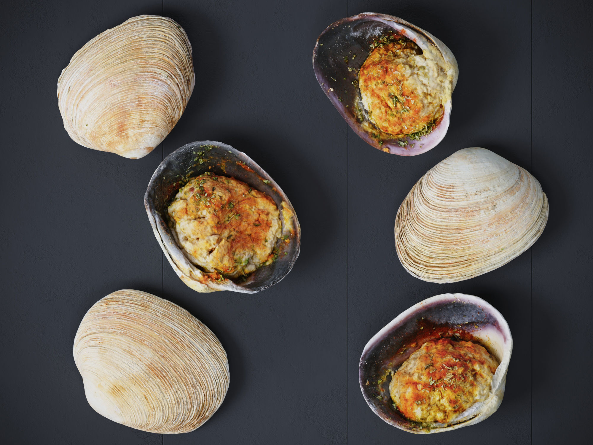 Stuffed Clams 3D model_1