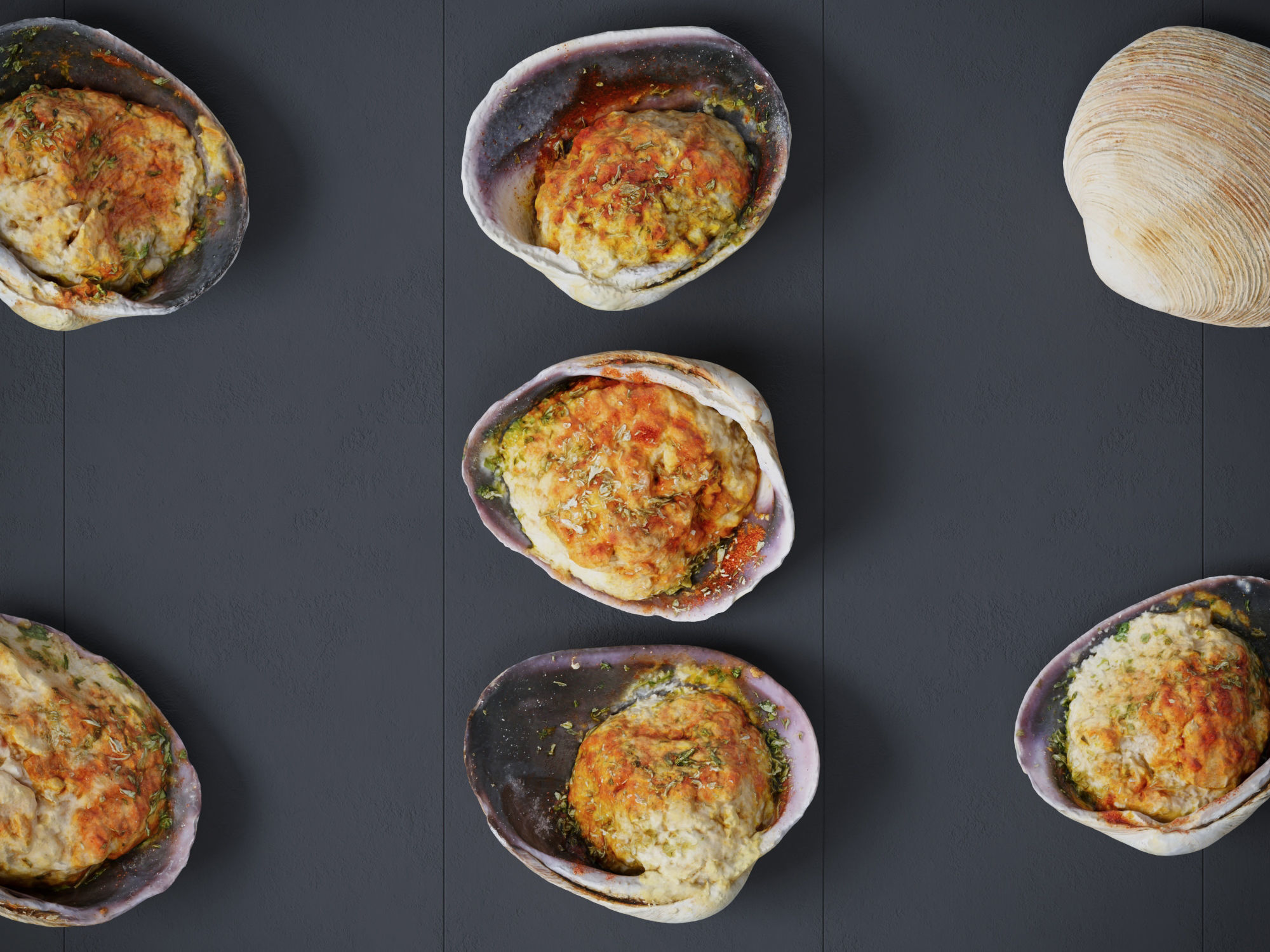 Stuffed Clams 3D model_3